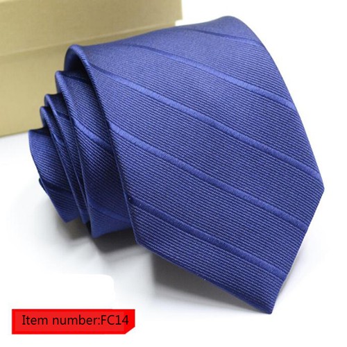 Men's Ties Solid Color Striped 8cm Jacquard Necktie Cravat Formal Wedding Party - Bild 34 von 48