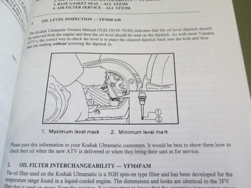 2000  Yamaha Motorcycle / ATV  technical update (Canadian edition) - Afbeelding 4 van 12