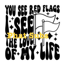Sublimation Print Red Flags Ready to Press Heat Transfer