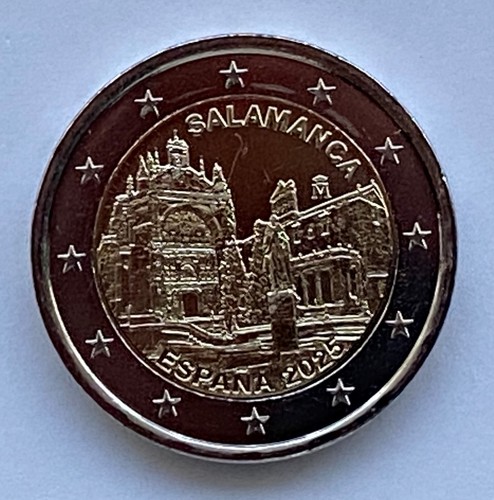 SPANIEN - 2 € Gedenkmünze 2025 - Altstadt von Salamanca Stempelglanz Münze - Bild 1 von 2