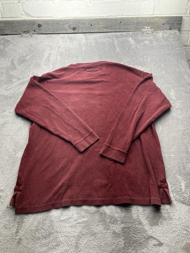 Duluth Trading Shirt Mens 2XL Maroon Thermal Waffle Knit Long Sleeve Pocket - Bild 2 von 8