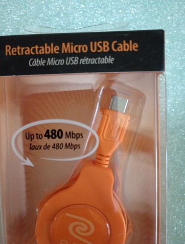 Câble micro USB Retrak Flavours Orange neuf. - Photo 4 sur 5