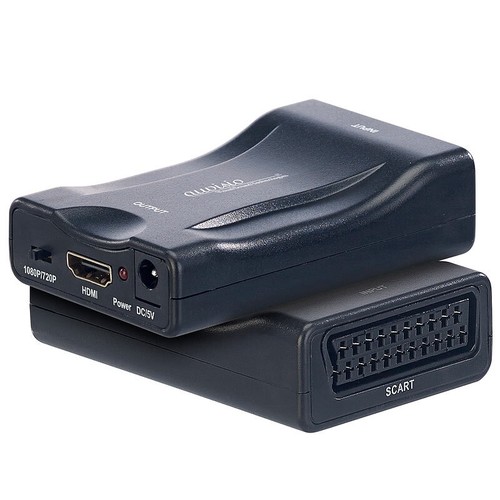 auvisio SCART-auf-HDMI-Adapter / Konverter mit USB-Ladekabel, 720p/1080p - Bild 2 von 6