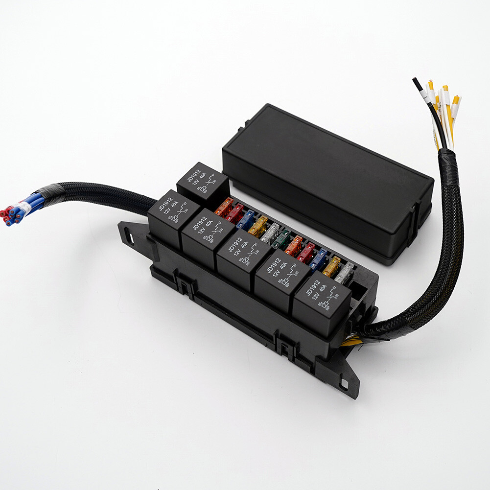 Fuse Relay Box Kit Auto Waterproof Fuse Relay Box Block 6 Slot 4 Pin