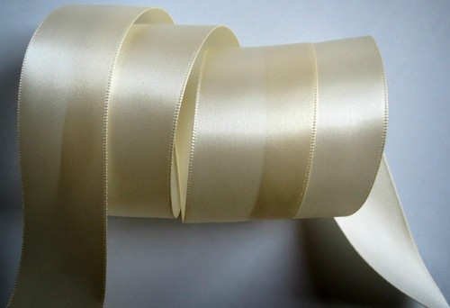 Beautiful RIBBON Ivory Satin 1.5" Not Wired 50 yards - Picture 1 of 3