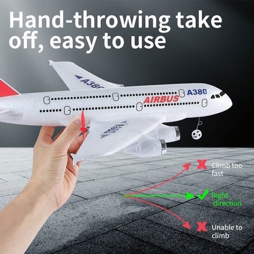 2.4G Airbus A380 RC Plane 2-CH 6Axis Gyro Fixed Wing Remote Control Model Glider - Picture 6 of 14