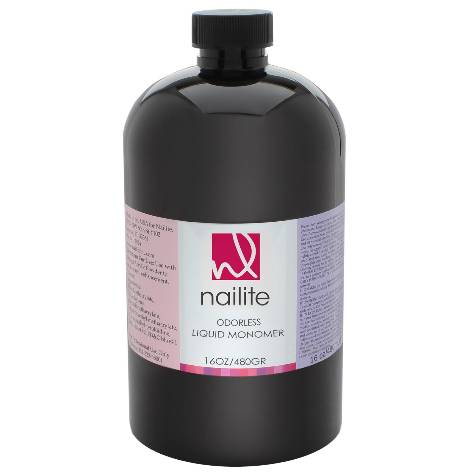 Nailite Odorless Liquid Monomer Professional System for Acrylic