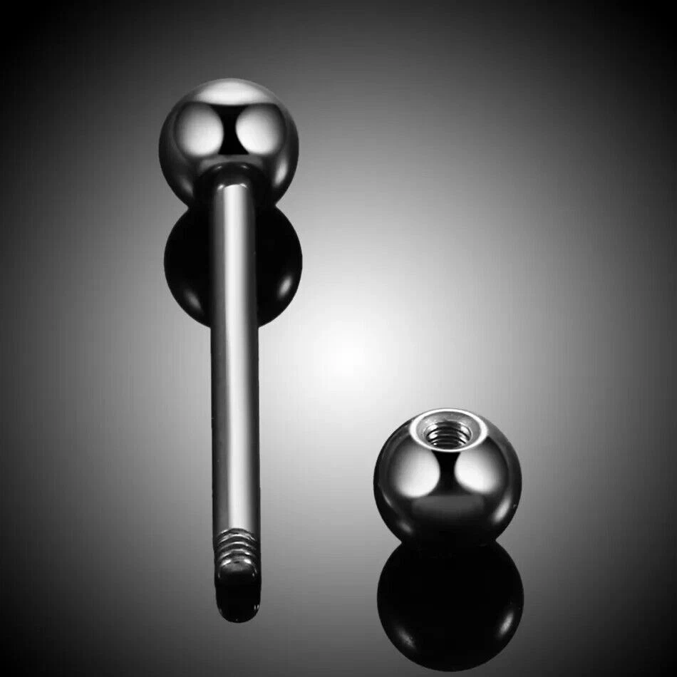 Piercing barra lingua Orecchio Bilancino Barbell in Acciaio Chirurgico orecchino - Immagine 2 di 4