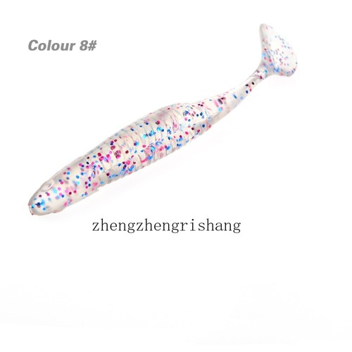 10 Stück Weichplastik Angelköder Paddelschwanz Barsch Forelle Köder Swimbait 9,5cm-6g - Bild 14 von 22