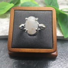 Polished Synthetic Gemstone Silver-Tone Ring Free Ship New Size 10 Quartz 6916