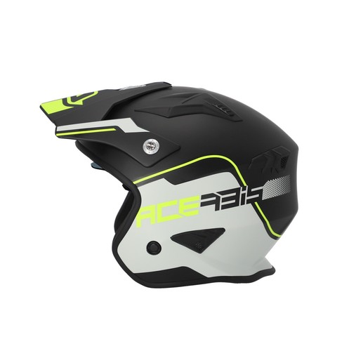 CASCO ACERBIS - JET ARIA ECE 22.06 - NERO GIALLO FLUO - TAGLIA S - Foto 6 di 6