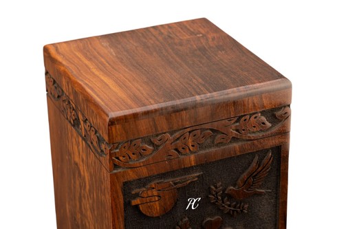 wooden urn box, urn box for human ashes,cremation urns for adults, urn box,urn - Picture 2 of 6