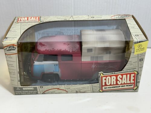 JADA FOR SALE 1963 VW VOLKSWAGEN BUS PICKUP 1:24 DIECAST MODEL NEW IN BOX 91307 - Picture 2 of 14