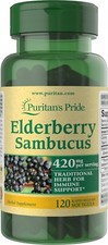 Puritan's Pride Elderberry Sambucus, 420 mg, 120 softgels