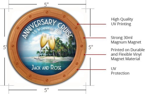 Custom Cruise Ship Door Magnets Personalized Boat Cabin Decorations Anniversary - Picture 4 of 7