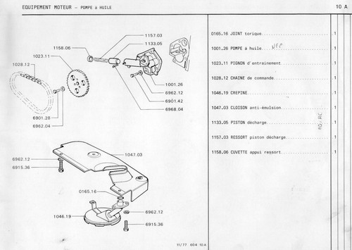 Chaîne de commande de pompe à huile Peugeot 504 V6 604 V6 505 V6 Tagora V6 - Picture 2 of 3