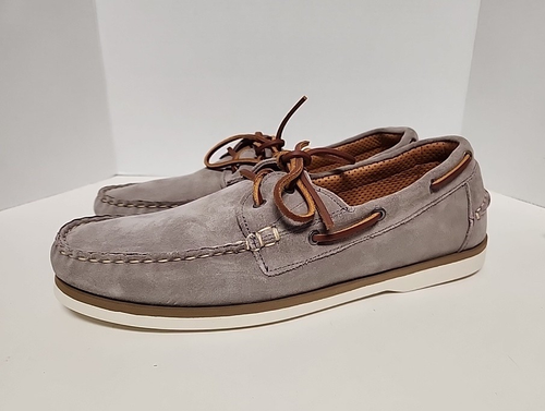 Allen Edmonds Men's Size 10 1/2D "Force 10" Grey Suede Boat Shoes NEW