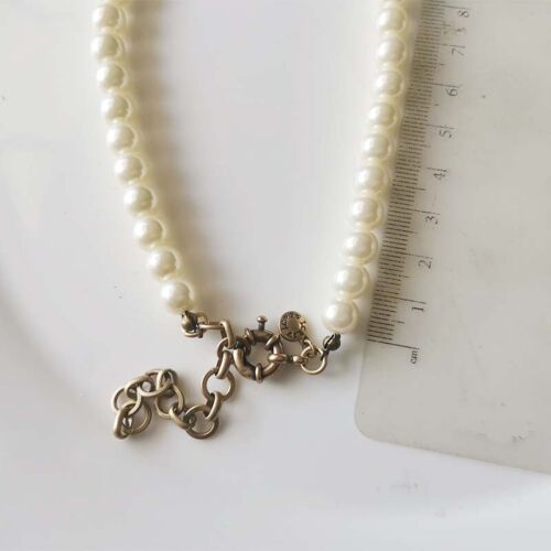 Collar de cuentas de perlas de un solo hilo Jcrew de 36" retro para mujer fiesta vacaciones joyería - Imagen 3 de 3
