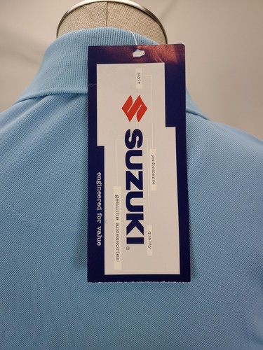Womens Suzuki Embroidered Polo Shirt Top Size Small Blue Short Sleeve Uniform - Picture 5 of 11
