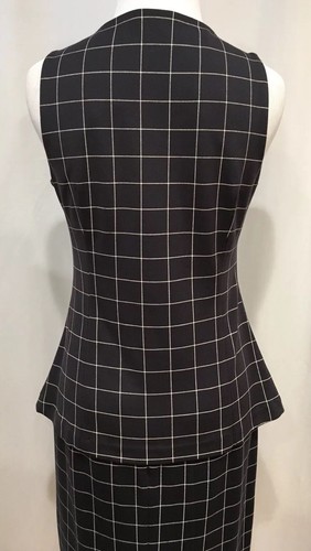 Ann Taylor Azul Marino Ventana Sobre Cuello Concha y Falda Lápiz, XS NUEVO - Imagen 4 de 12