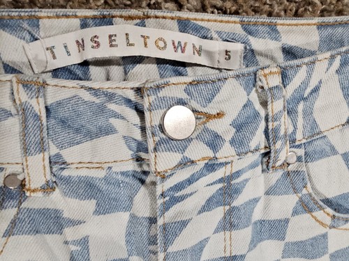 tinseltown optische Täuschung trippy Größe 5 Jeans Fray Saum Distressed - Bild 2 von 8