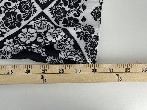 Pantalones de pierna ancha Calvin Klein para mujer talla mediana negros blancos florales poliéster $79 - Imagen 12 de 12