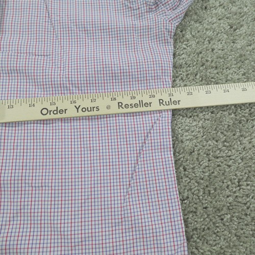 Charles Tyrwhitt Dress Shirt Mens 16 - 35 Slim Fit Button Up Non Iron Tattersall - Picture 12 of 13