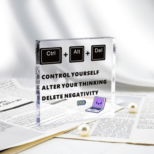 Funny White Elephant Gift for Coworkers Inspirational Desk Decor for Women Motiv - Picture 3 of 12