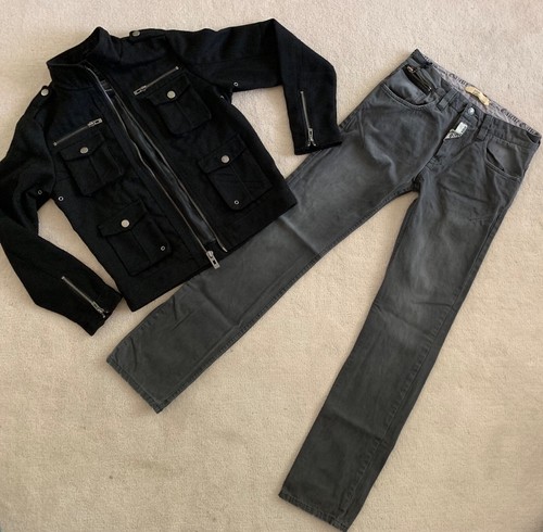 JOHN GALLIANO Juniors Big Boys Kids Slim Straight Blue Cotton Jeans Pants Sz 14 - Picture 12 of 12