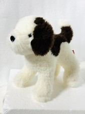 Douglas Puppy White Brown Plush 8   EUC