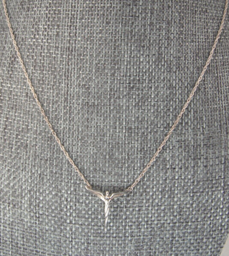 Winkel Anhänger 925 Silber Italien Halskette Gliederkette 17" gemarkt Lavaggi - Bild 9 von 22