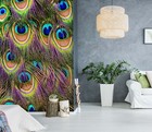 3D Pfauenfeder H7225 Tapete Wandbild Selbstklebend Abnehmbare Aufkleber Erin