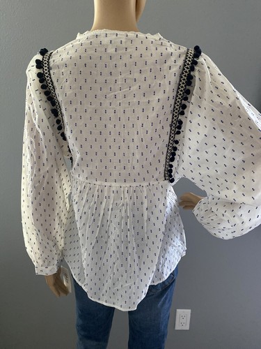 Style & Co Long Sleeve Pom Pom Design Top Size PL - Picture 4 of 5