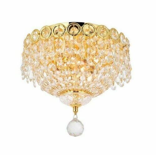 Crystal Flush Mount Ceiling Light Dining Room Hallway Bathroom Bedroom Lighting - Picture 8 of 10