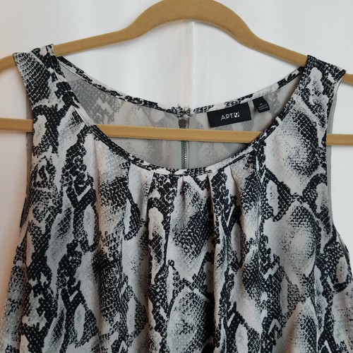 Canotta donna Apt 9 MEDIUM-BUST 40" grigio pitone blusa senza maniche cerniera posteriore - Foto 2 di 6