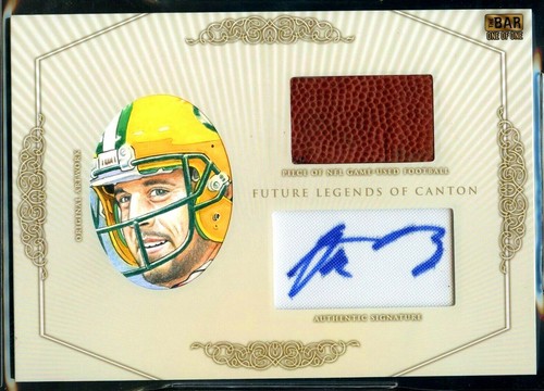 #1/1 BGS 9.5 10 Autograph NFL Game Used Ball Aaron Rodgers Auto 2018 BAR Signed - Picture 5 of 11
