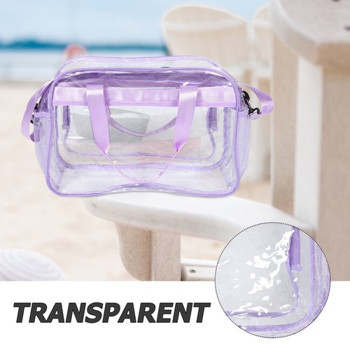 Travel Bag Woman Transparent Tote Clear Gym Bags for Work Stadium - Picture 8 of 12