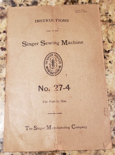 1907 Singer Sewing Machine Instructional Manuals & Catalogue For Family 27-4 - Picture 15 of 24