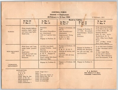 #ad US Navy US Marine Corp 1922 Original Document Rear Admiral N. A. Mcnully $30.60