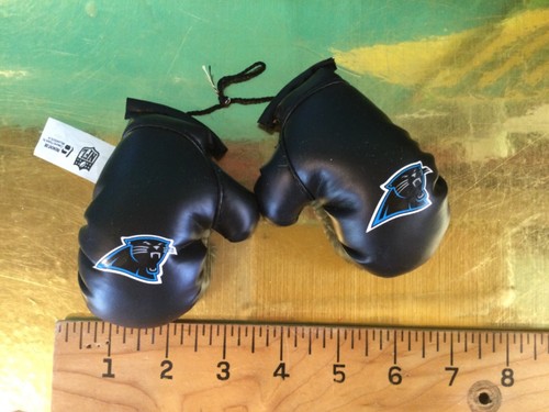 NFL Carolina Panthers 4 Inch Mini Boxing Gloves for Mirror by Fremont Die - Picture 10 of 15