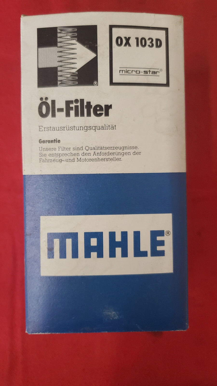 MAHLE OX103D cross reference oil filters