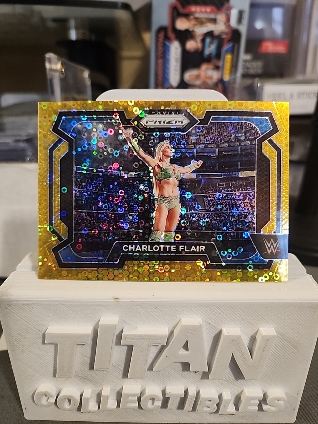 2024 WWE Prizm Undercard Charlotte Flair #28 Gold /10