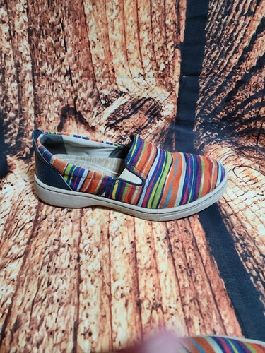 Dansko Belle Multi-Color Striped Canvas Slip On Comfort Shoes WM's Size 37 5276 - Picture 6 of 9