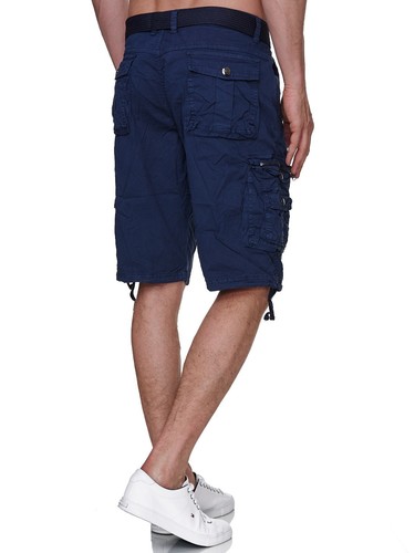 Short Cargo pour Hommes Bermudas Short Camouflage avec Ceinture Longueur Genou - Imagen 9 de 42
