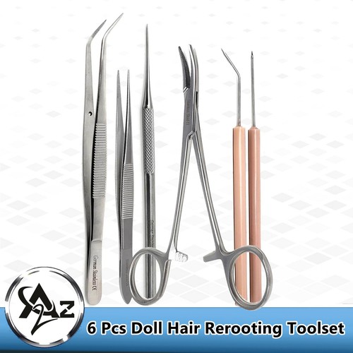 6x Doll Hair Rerooting Doll Making Doll Repairing Restring DIY Accessories Tools - Picture 2 of 3