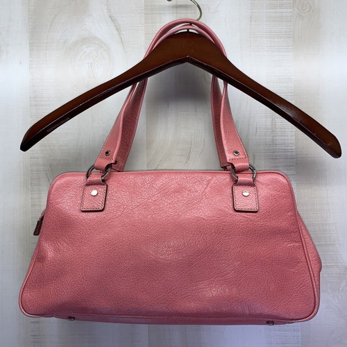 Kate Spade Raspberry Pebble Leather Satchel Handtasche Tasche Silver Hardware - Bild 3 von 12