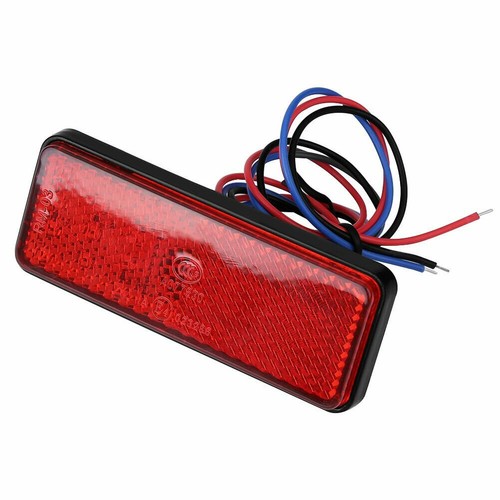 2x Motorcycle Truck ATV 24LED Rectangle Reflector Tail Brake Stop Light Lamp Red - Picture 6 of 6