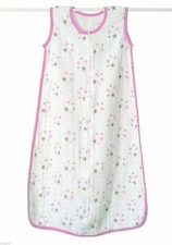 Aden  Anais Slumber Muslin Sleeping Bag Single Layer Small Star Light Pink