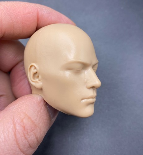 Escala 1/6 sin pintar Cabeza masculina Esculpir caucásico para juguetes calientes de 12 '' Figura de acción - Imagen 2 de 3