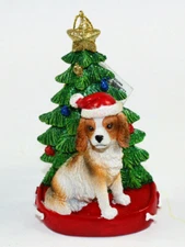 Kurt S. Adler Kurt Adler Britany ?  Dog Wearing Santa Hat Christmas Tree